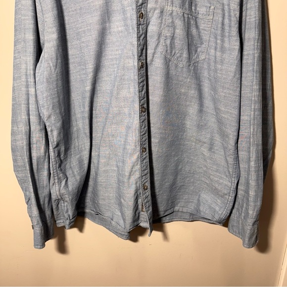 Eddie Bauer Blue Cotton Button Down Shirt Size 2XL - Picture 4 of 9